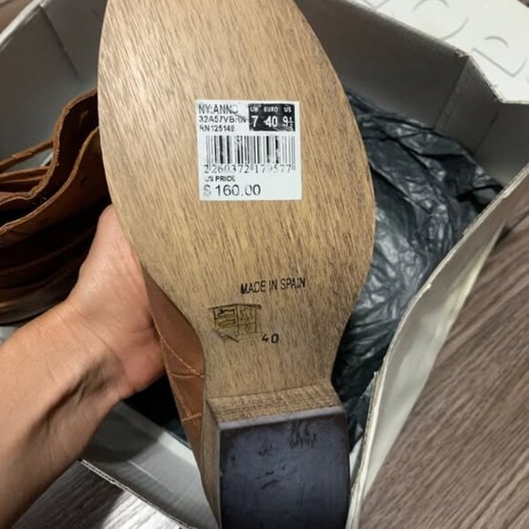 Topshop Brown Leather Ankle Boots โ Brand New w/ Original Box | US 8 / EU 40 - Picture 3 of 7